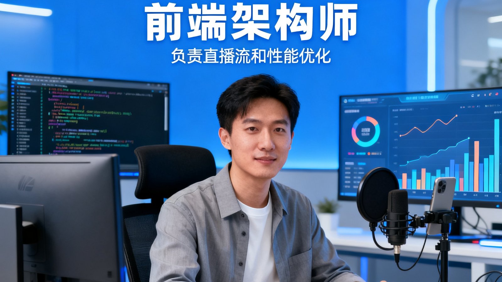 陈飞，前端架构师，负责直播流和性能优化